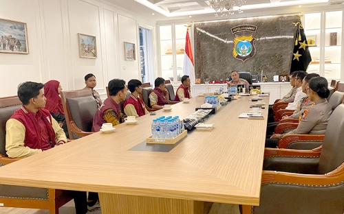 Mahasiswa GMPK Sambangi Polda Kepri Jelang Diklat Kebangsaan di Bogor